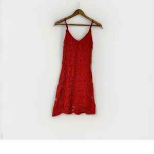 Jack. Dress Lace Red/Rust Women’s Small. Bohemian. Summer Fun. Spaghetti Strap.